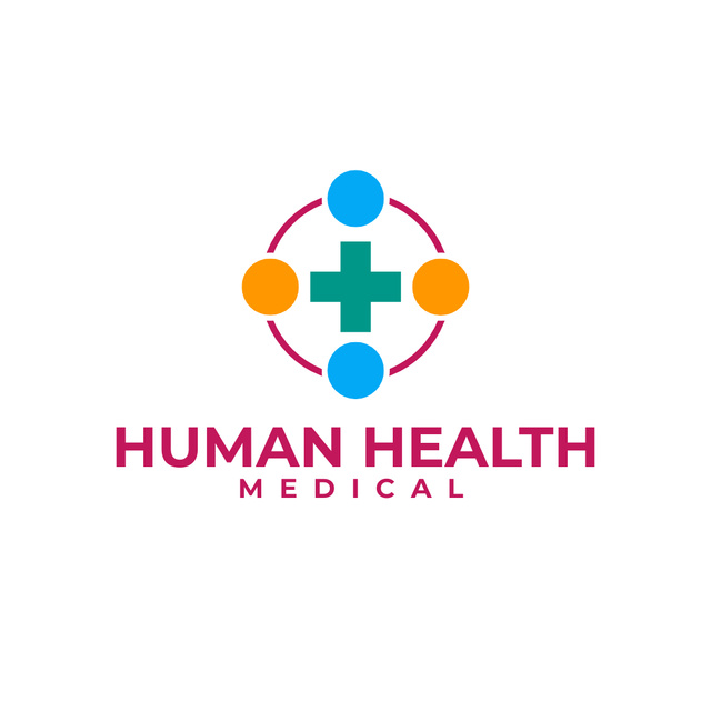 Medical Center Promotion With Cross Emblem Logo 1080x1080px Πρότυπο σχεδίασης
