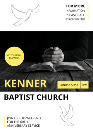 Kenner Baptist Church Poster B2 Design Template