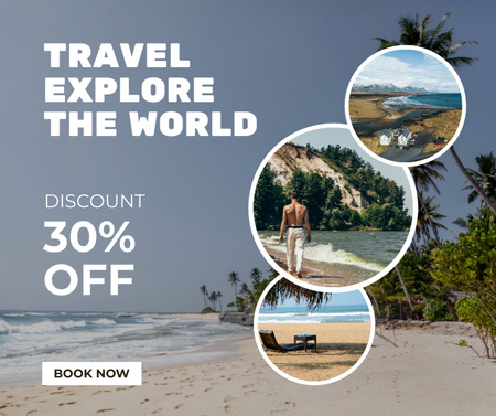 Travel World Tours Promotion Facebook Design Template