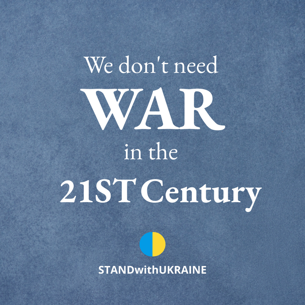 Ontwerpsjabloon van Instagram van Stand Firmly by Ukraine's Side