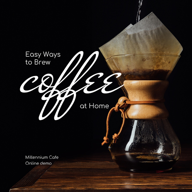 Ways to brew Coffee at Home Instagramデザインテンプレート
