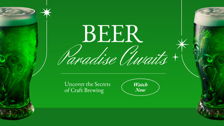 Plantilla de diseño de Secretos para hacer cerveza artesanal Youtube Thumbnail 