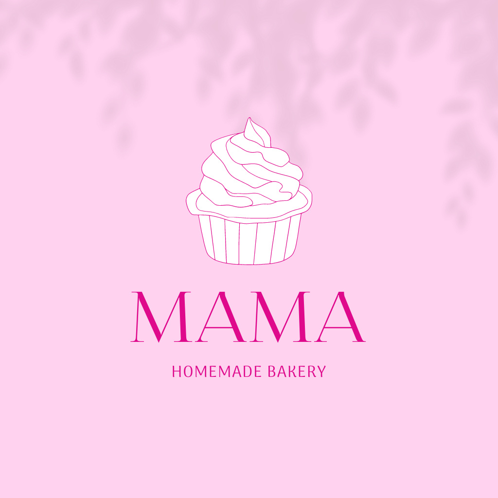Ontwerpsjabloon van Logo van Appetizing Bakery Ad Showcasing a Yummy Cupcake