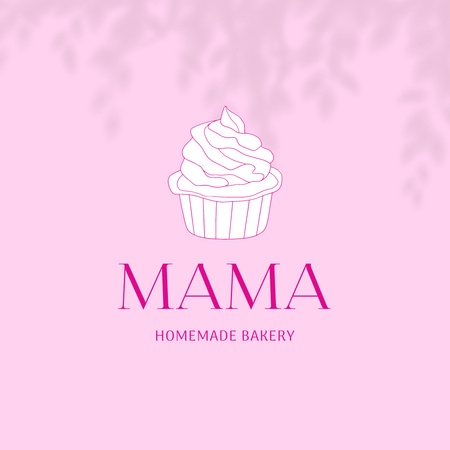 Appetizing Bakery Ad Showcasing a Yummy Cupcake Logo Design Template