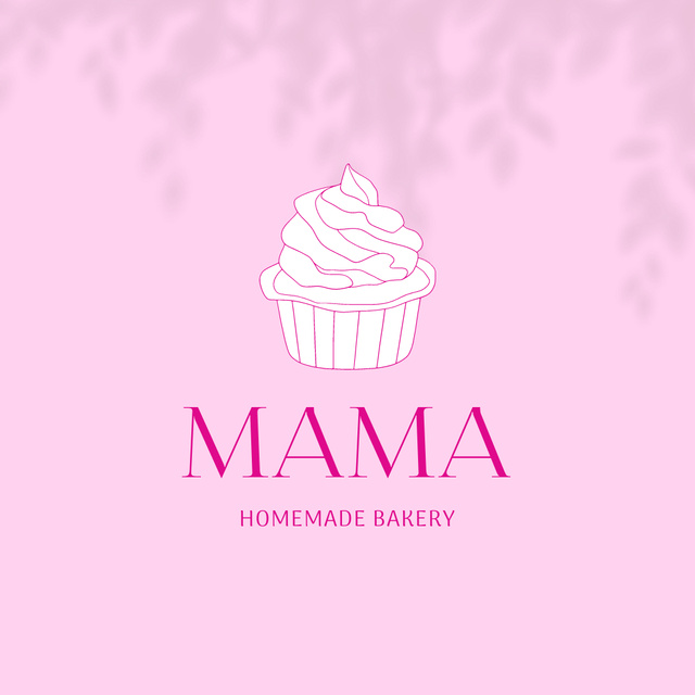 Ontwerpsjabloon van Logo van Appetizing Bakery Ad Showcasing a Yummy Cupcake
