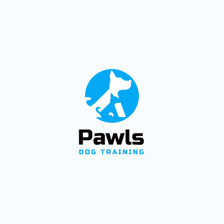 Dog Training Center Logo tervezősablon
