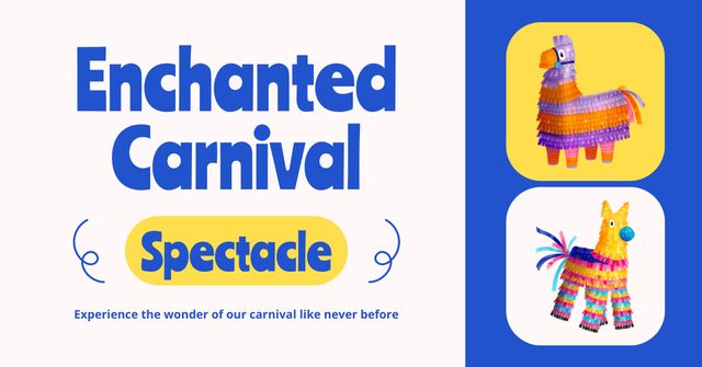 Template di design Extremely Fun Carnival With Costumes And Spectacle Facebook AD