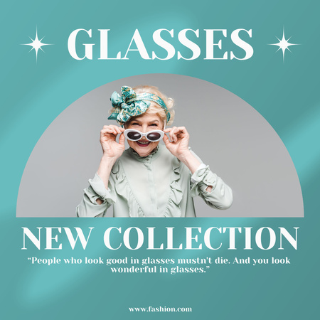 Fashion Collection Ad with Elder Woman Instagram Design Template