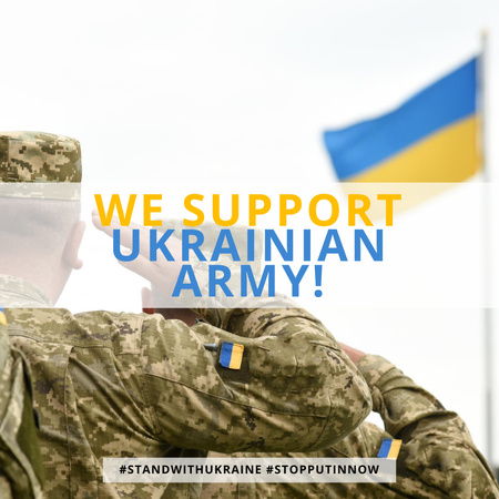 Plantilla de diseño de apoyo del ejército ucraniano Instagram 