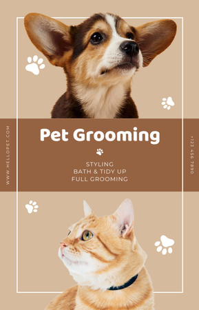 犬と猫のグルーミングサービス IGTV Coverデザインテンプレート