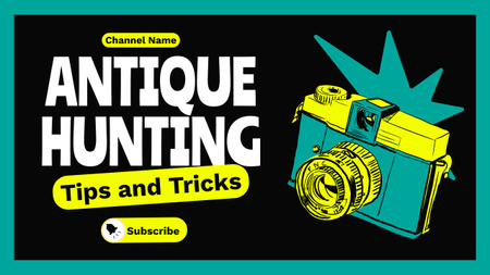 Antique Hunting Tips and Tricks Youtube Thumbnail Design Template