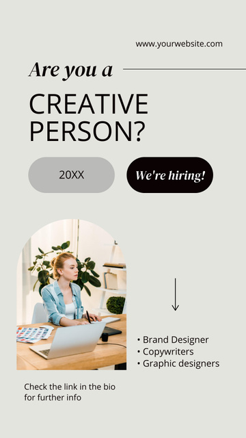 Hiring Creative Person Instagram Story Design Template