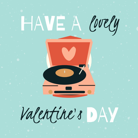 Cute Valentine's Day Holiday Greeting Animated Post Design Template