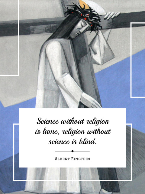 Platilla de diseño Religion Quote with Christian Cross Poster US