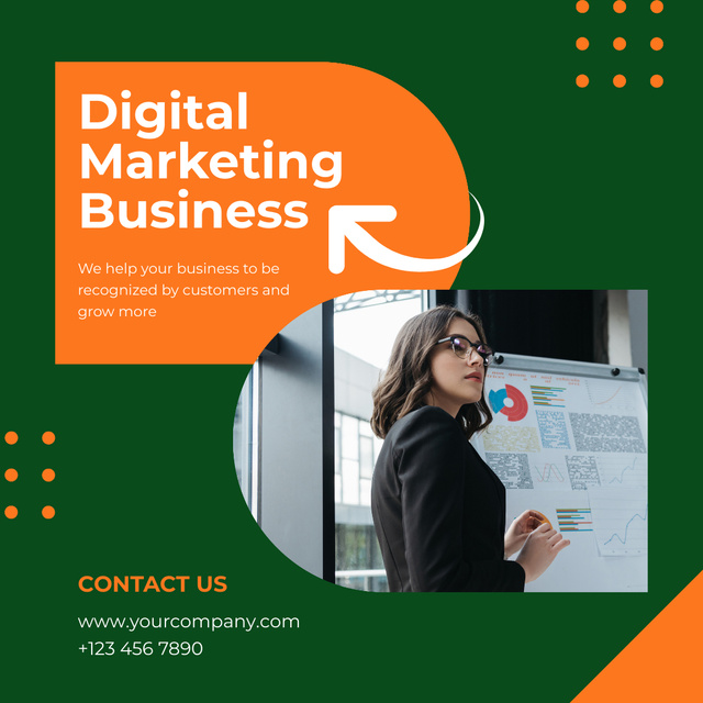 Offer Ways to Grow Your Business Through Digital Marketing Instagram Modelo de Design
