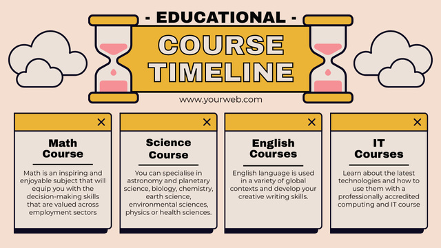 Study Course Plan Timeline Šablona návrhu