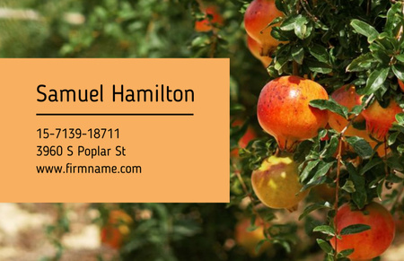 Pomegranate Farm Ad Business Card 85x55mm tervezősablon
