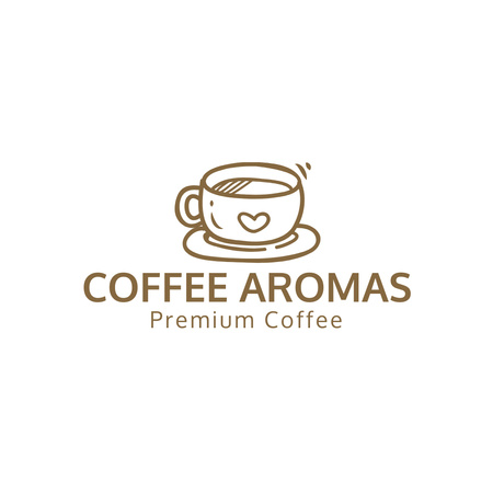 Offer of Fragrant Coffee Premium Quality in Cafe Logo Design Template