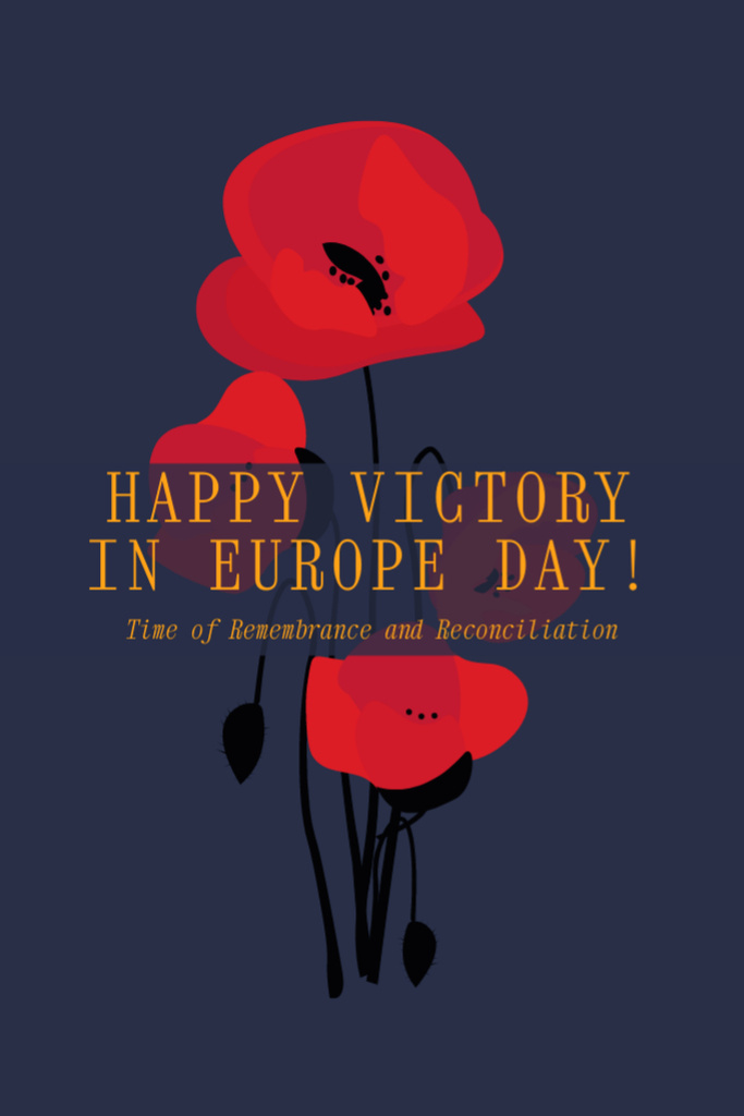 Plantilla de diseño de Victory Day Celebration Announcement Postcard 4x6in Vertical 
