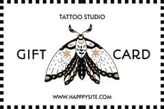 Illustrated Butterfly And Tattoo Studio Service With Discount