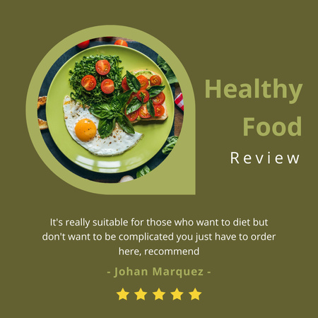 Plantilla de diseño de Healthy Food Review Instagram 