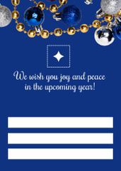 Lovely Christmas Greetings with Decoration Accessories In Blue