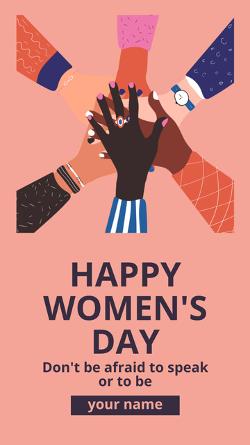 Inspiration on International Women's Day Instagram Story Πρότυπο σχεδίασης