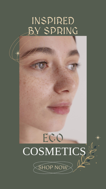 Eco-friendly Cosmetic Products For Skin Instagram Video Story Modelo de Design