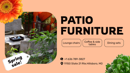 Designvorlage Sitze und Tische für Patio-Verkaufsangebot für Full HD video