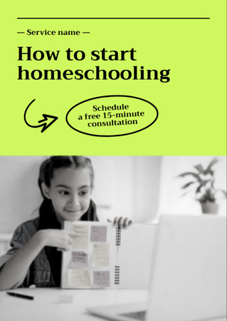 Homeschooling Tutorial Ad Flyer A6 Design Template
