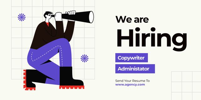 Exciting Opportunity for Copywriter And Administrator Twitter Modelo de Design