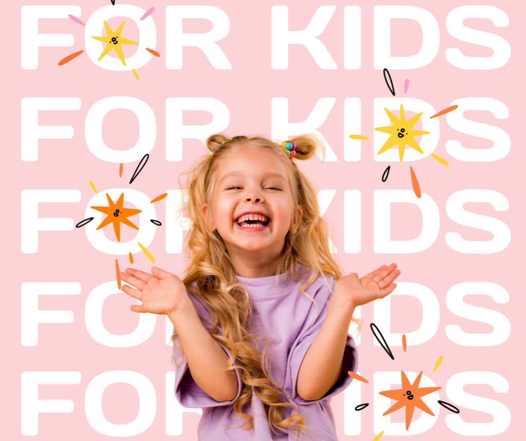 Happy Smiling Little Girl Facebook – шаблон для дизайна