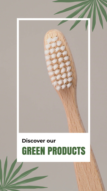 Recyclable Toothbrush For Eco-friendly Healthcare TikTok Video Tasarım Şablonu