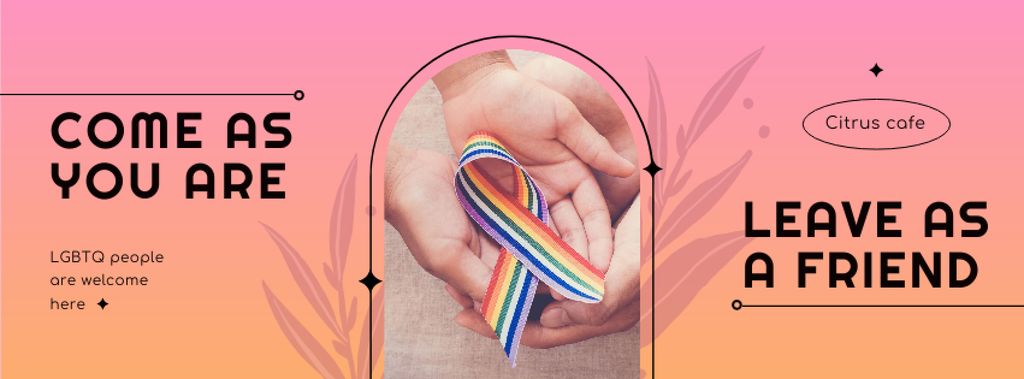 Plantilla de diseño de LGBT Community Invitation Facebook cover 