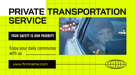 Пропозиція приватних транспортних послуг по місту Full HD video – шаблон для дизайну