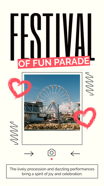 Fun Parade Fest With Dazzling Ferris Wheel Instagram Story Πρότυπο σχεδίασης