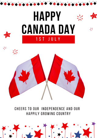 Ontwerpsjabloon van Poster van Canada Day Celebration Announcement