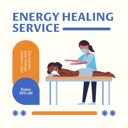 Effective Energy Healing Service With Discount Instagram AD Design Template