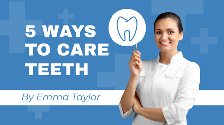 Plantilla de diseño de Formas de cuidar los dientes con un médico sonriente Youtube Thumbnail 