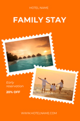 Hotel Ad with Family on Vacation