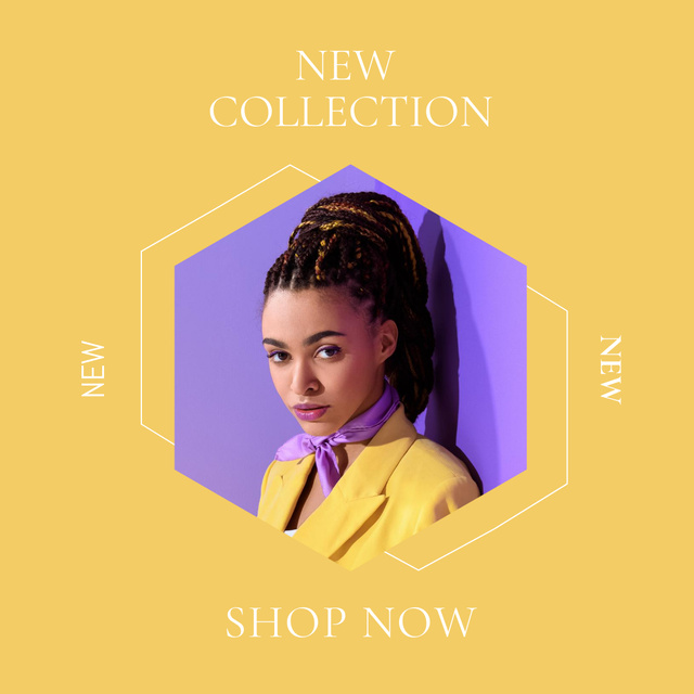 New Female Clothing Collection Ad Instagram Design Template