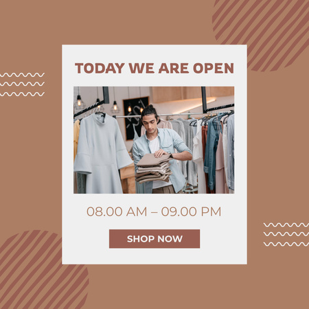 Clothes Store Ad Instagram Design Template