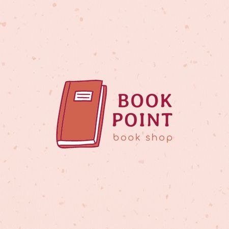 Books Shop Announcement Logo Design Template