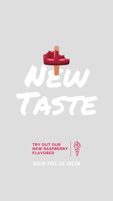 Designvorlage Popsicle with Raspberries Offer für Instagram Video Story