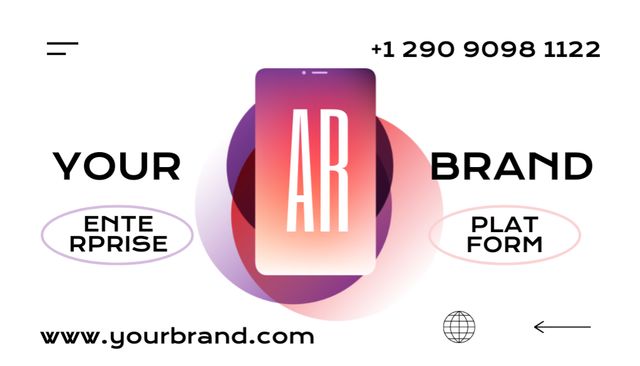 Ontwerpsjabloon van Business Card US van Brand Presentation Platform