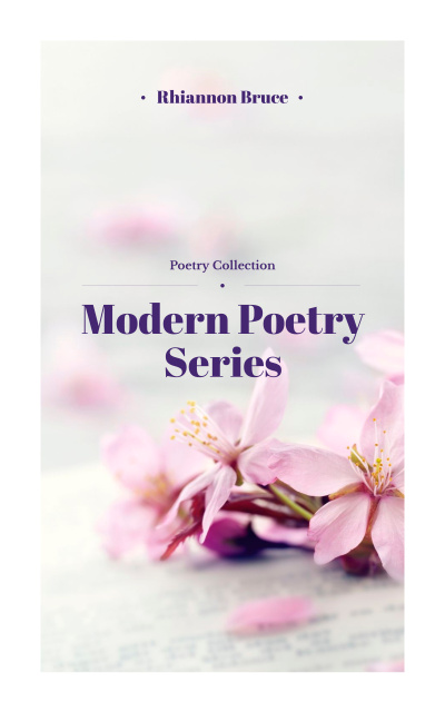 Platilla de diseño Poetry Series Cover with Spring Flowers in Pink Book Cover