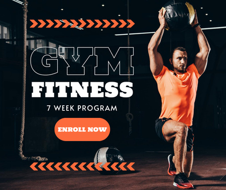 Gym Fitness Club Facebook Design Template