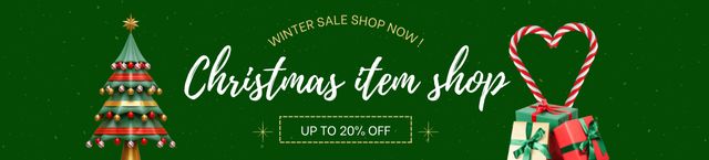 Plantilla de diseño de Christmas Items Shop Ad Ebay Store Billboard 