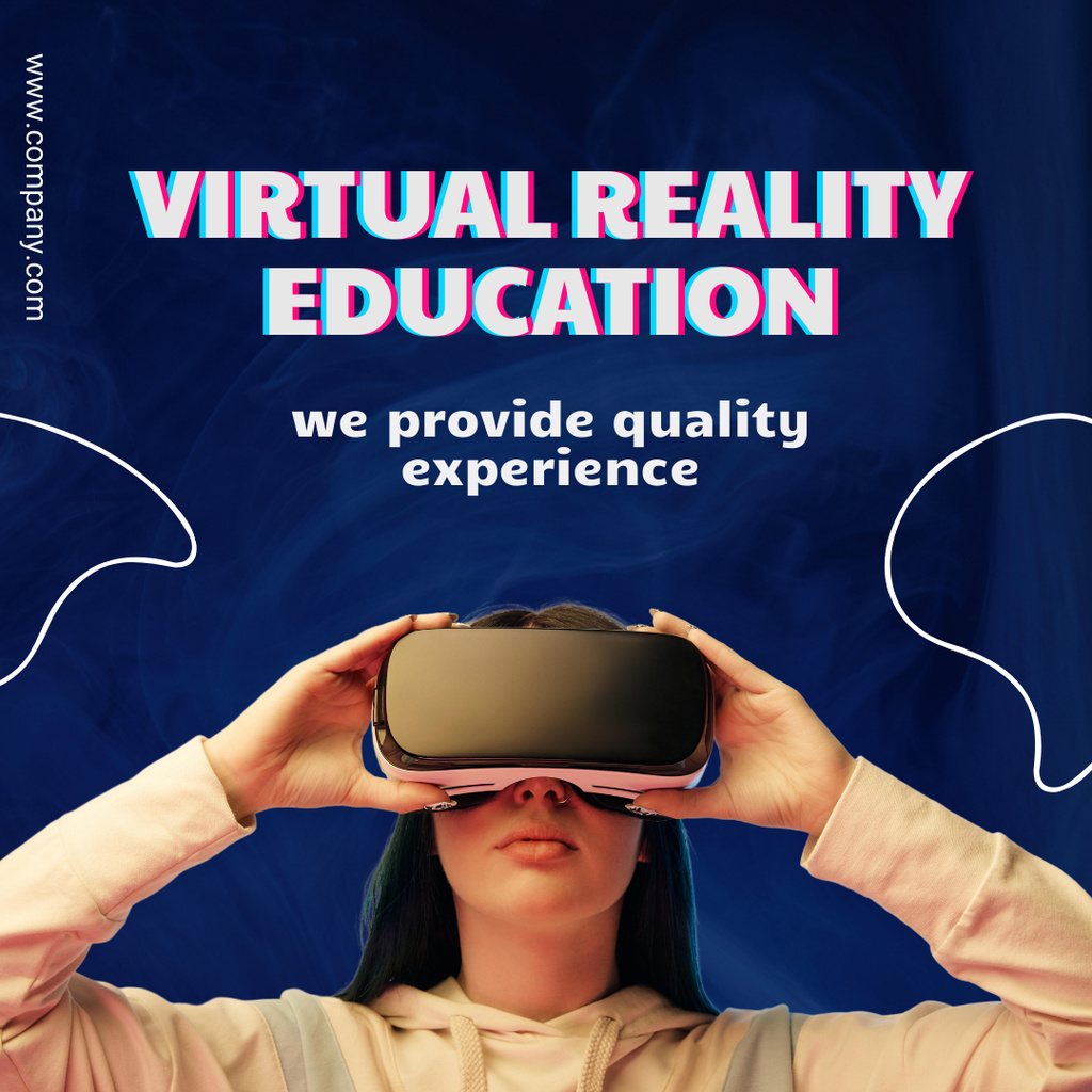 Ontwerpsjabloon van Instagram van virtual reality education