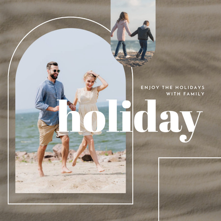 Happy Couple on Holiday Instagram Design Template